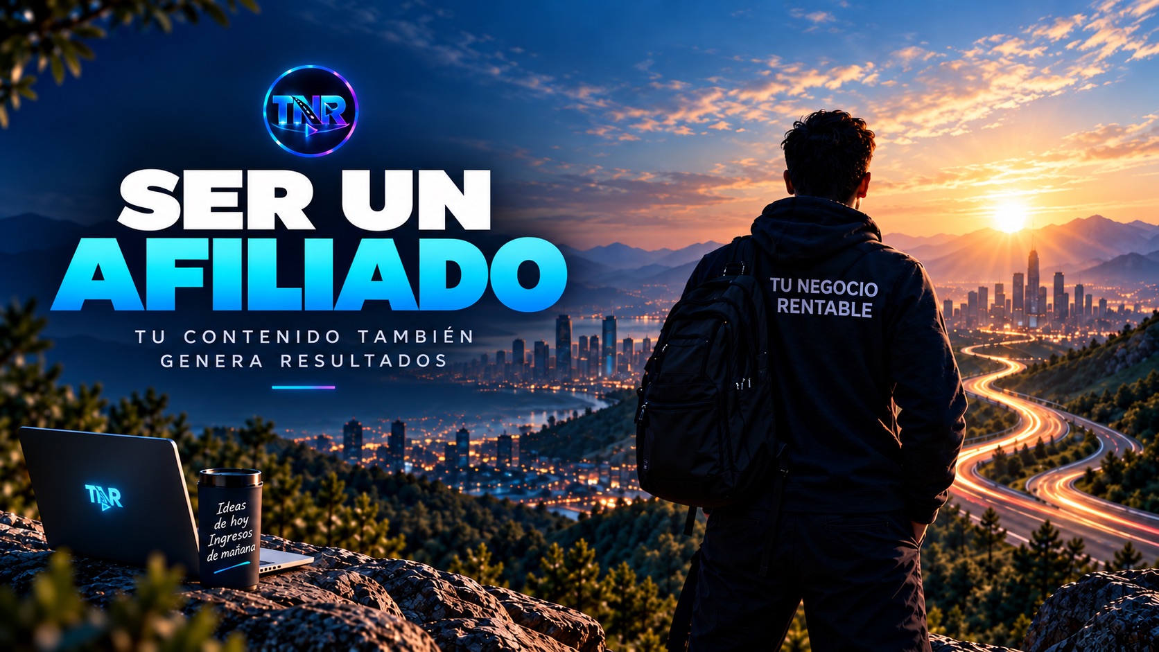 Camino azul: productos digitales, contenido y promoción.