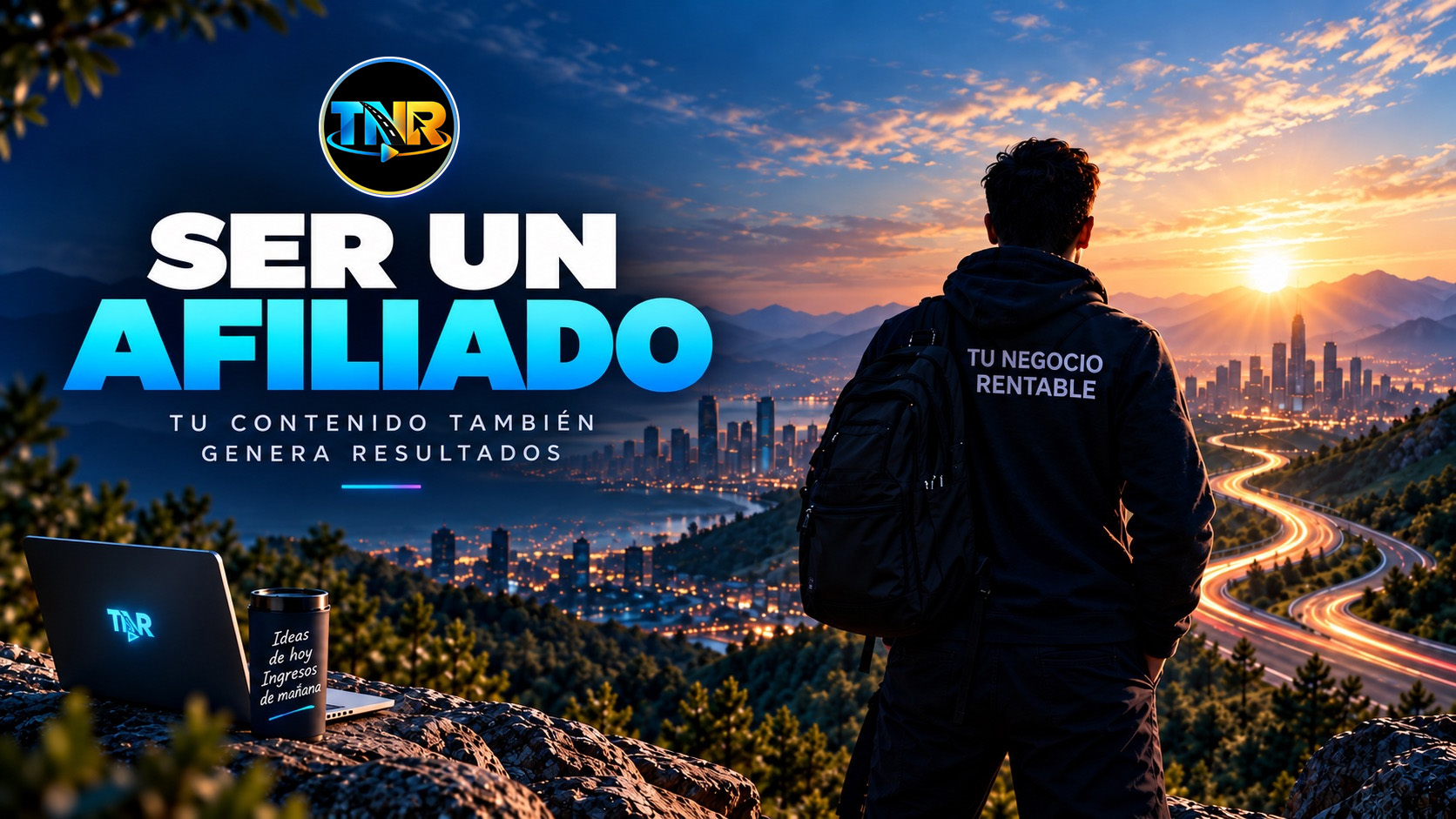 Camino azul: productos digitales, contenido y promoción.