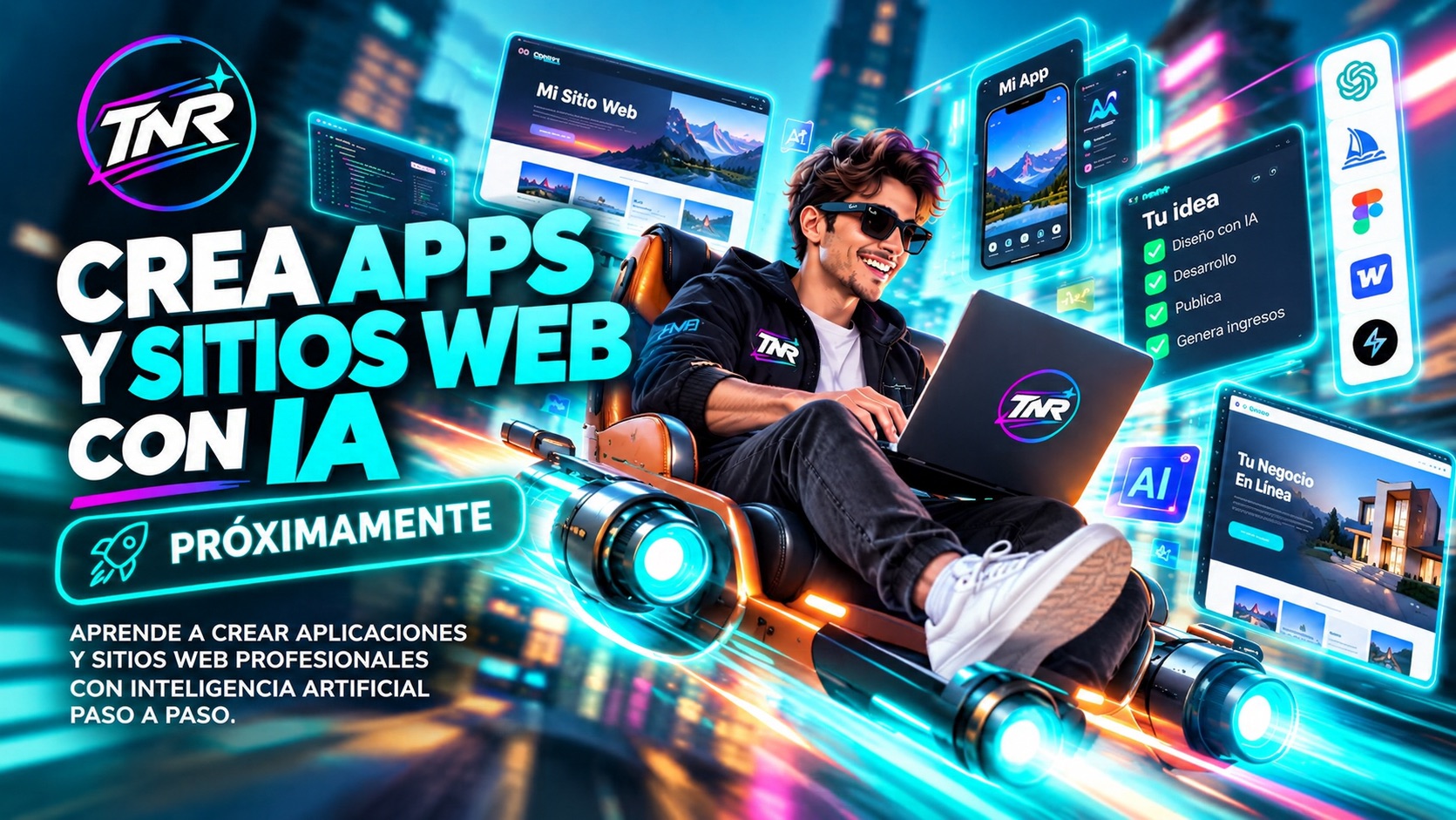Crea Apps y Sitios Web con IA · Próximamente